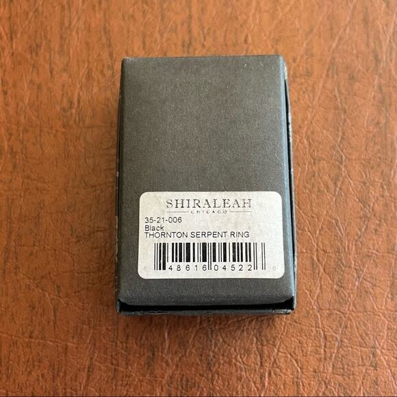Shiraleah Chicago Thornton Serpent Ring Black Gray 8 NIB - Picture 3 of 16